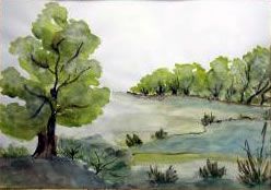 Aquarellbild von Rita Minge